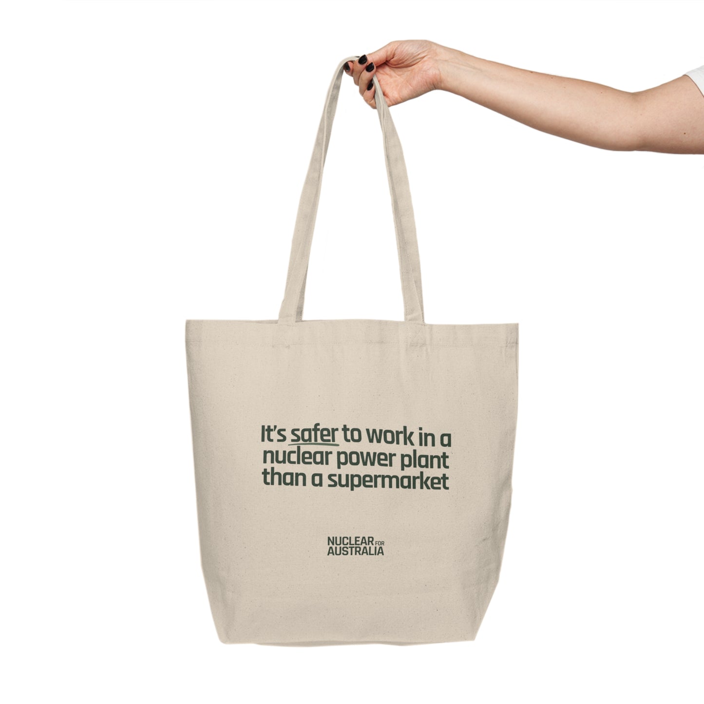Safer to Work in a Nuclear Plant Tote Bag